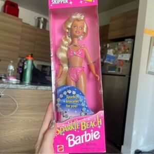 Barbie Doll Sparkle Beach Skipper Sister of Barbie Doll #14352 - 1995 New In Box